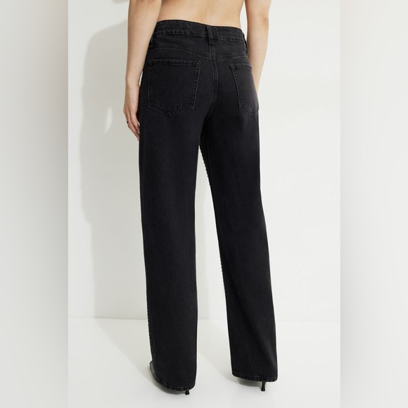 NWT | Dynamite | 0 | Mika Rhinestone Relaxed Straight Jeans - Picture 3 of 10